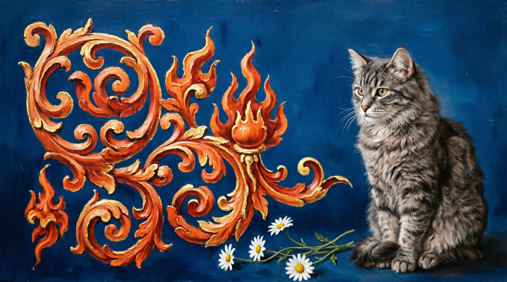 Орнамент и кот